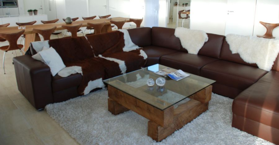 Gemütliche Couch im Luxusferienhaus Nordjütland