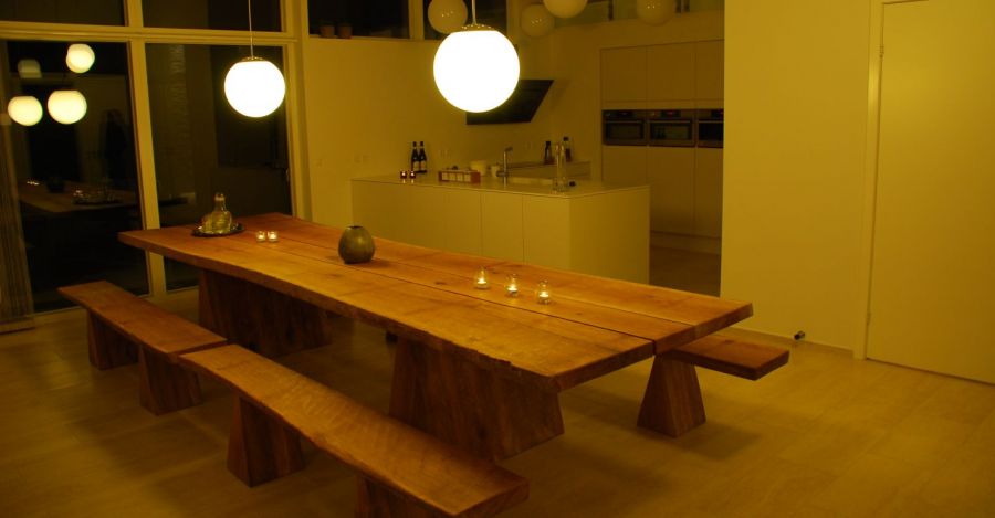 Massive oak dining table